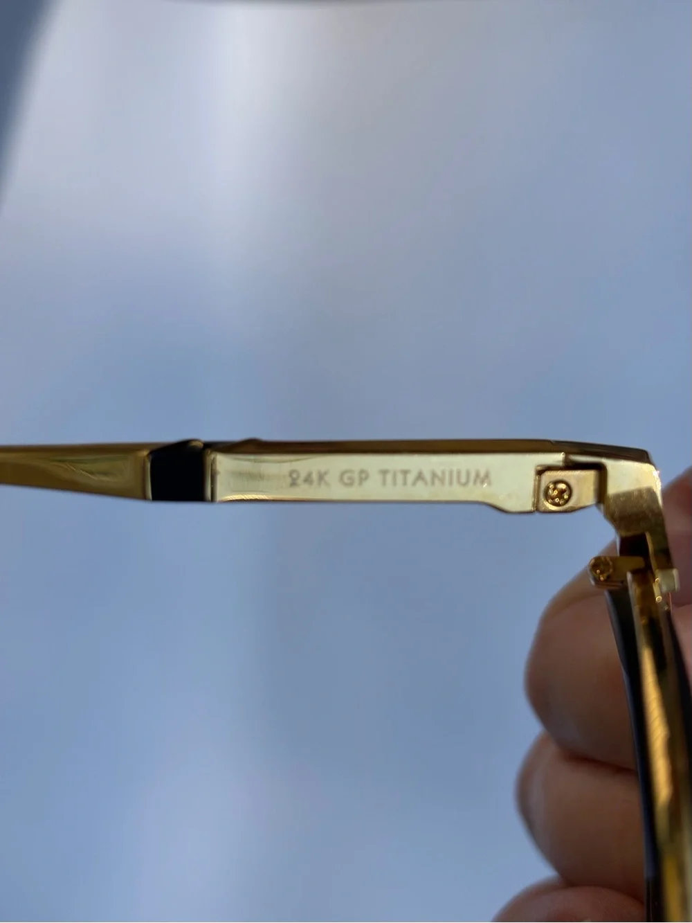 Leisure Society “Antibes” Eyeglass Frame in 24K gold plate over titanium